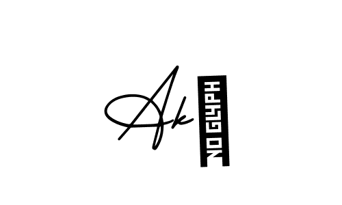 This is the best signature style for the Ak❤ name. Also you like these signature font (AmerikaSignatureDemo-Regular). Mix name signature. Ak❤ signature style 3 images and pictures png