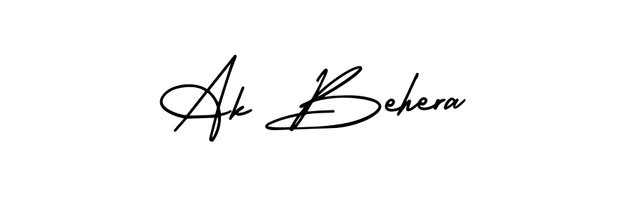 It looks lik you need a new signature style for name Ak Behera. Design unique handwritten (AmerikaSignatureDemo-Regular) signature with our free signature maker in just a few clicks. Ak Behera signature style 3 images and pictures png