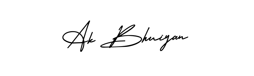 if you are searching for the best signature style for your name Ak Bhuiyan. so please give up your signature search. here we have designed multiple signature styles  using AmerikaSignatureDemo-Regular. Ak Bhuiyan signature style 3 images and pictures png