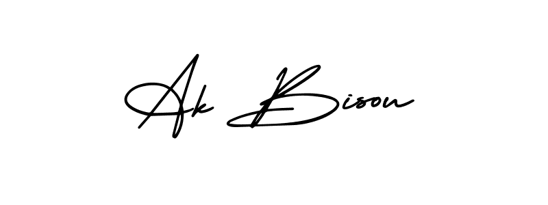 Also You can easily find your signature by using the search form. We will create Ak Bisou name handwritten signature images for you free of cost using AmerikaSignatureDemo-Regular sign style. Ak Bisou signature style 3 images and pictures png
