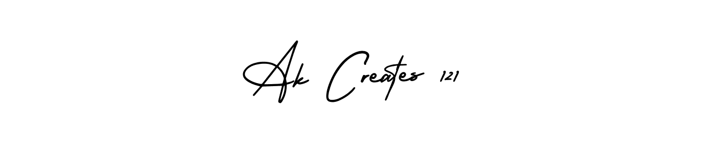 Use a signature maker to create a handwritten signature online. With this signature software, you can design (AmerikaSignatureDemo-Regular) your own signature for name Ak Creates 121. Ak Creates 121 signature style 3 images and pictures png