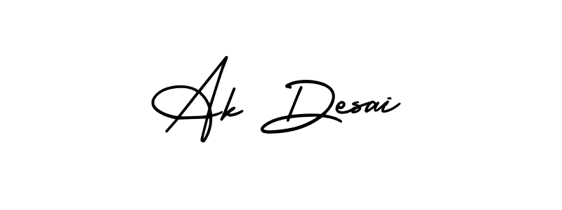 Also You can easily find your signature by using the search form. We will create Ak Desai name handwritten signature images for you free of cost using AmerikaSignatureDemo-Regular sign style. Ak Desai signature style 3 images and pictures png