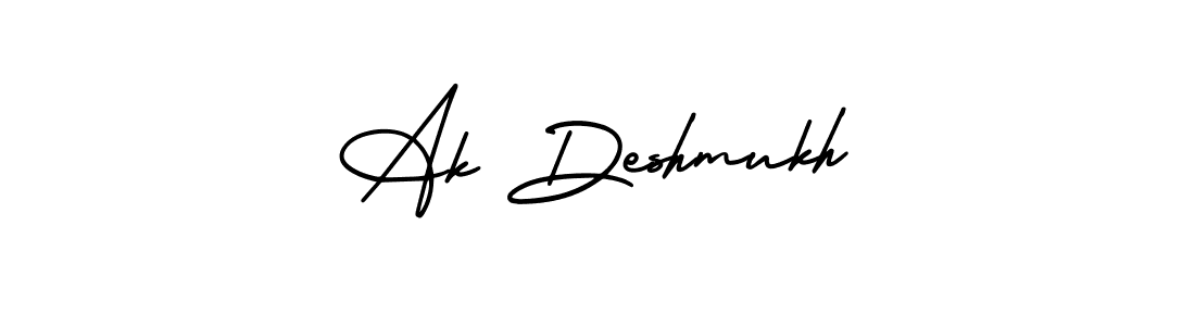 Also You can easily find your signature by using the search form. We will create Ak Deshmukh name handwritten signature images for you free of cost using AmerikaSignatureDemo-Regular sign style. Ak Deshmukh signature style 3 images and pictures png