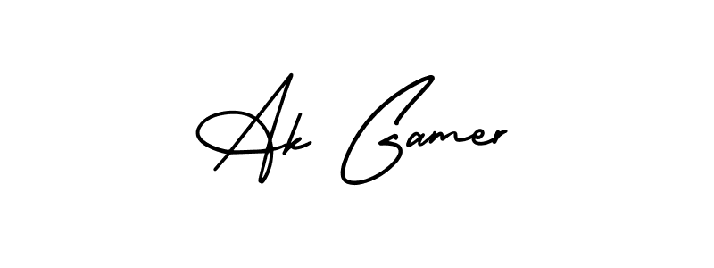 How to Draw Ak Gamer signature style? AmerikaSignatureDemo-Regular is a latest design signature styles for name Ak Gamer. Ak Gamer signature style 3 images and pictures png