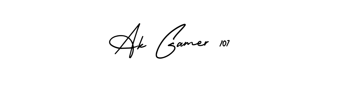 Make a beautiful signature design for name Ak Gamer 107. With this signature (AmerikaSignatureDemo-Regular) style, you can create a handwritten signature for free. Ak Gamer 107 signature style 3 images and pictures png