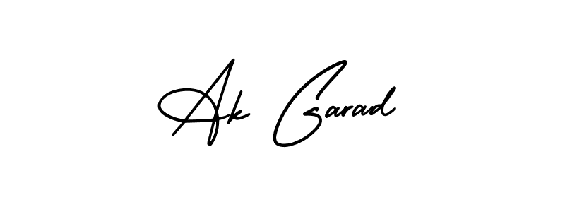 Design your own signature with our free online signature maker. With this signature software, you can create a handwritten (AmerikaSignatureDemo-Regular) signature for name Ak Garad. Ak Garad signature style 3 images and pictures png