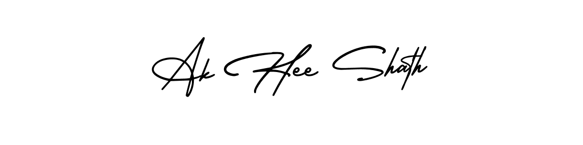 AmerikaSignatureDemo-Regular is a professional signature style that is perfect for those who want to add a touch of class to their signature. It is also a great choice for those who want to make their signature more unique. Get Ak Hee Shath name to fancy signature for free. Ak Hee Shath signature style 3 images and pictures png