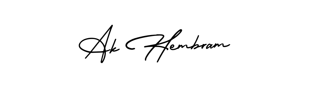 Make a beautiful signature design for name Ak Hembram. Use this online signature maker to create a handwritten signature for free. Ak Hembram signature style 3 images and pictures png