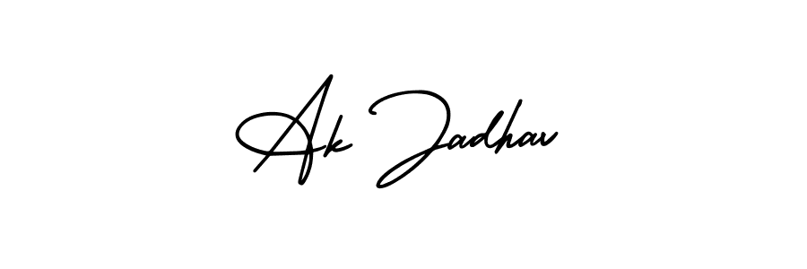 Make a beautiful signature design for name Ak Jadhav. Use this online signature maker to create a handwritten signature for free. Ak Jadhav signature style 3 images and pictures png