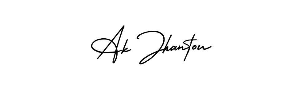 It looks lik you need a new signature style for name Ak Jhantou. Design unique handwritten (AmerikaSignatureDemo-Regular) signature with our free signature maker in just a few clicks. Ak Jhantou signature style 3 images and pictures png