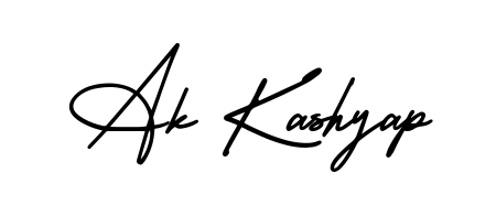 Create an unforgettable impression when signing with Ak Kashyap name styled in AmerikaSignatureDemo-Regular typography. 100% free online generator. Ak Kashyap signature style 3 images and pictures png