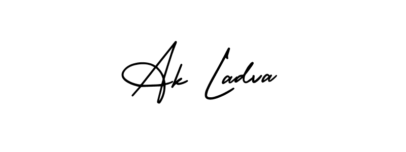 It looks lik you need a new signature style for name Ak Ladva. Design unique handwritten (AmerikaSignatureDemo-Regular) signature with our free signature maker in just a few clicks. Ak Ladva signature style 3 images and pictures png