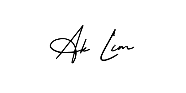 Ak Lim stylish signature style. Best Handwritten Sign (AmerikaSignatureDemo-Regular) for my name. Handwritten Signature Collection Ideas for my name Ak Lim. Ak Lim signature style 3 images and pictures png