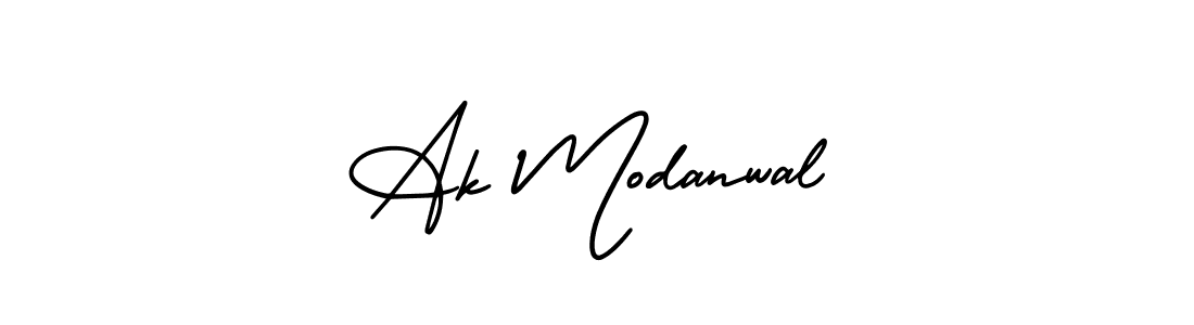 Make a beautiful signature design for name Ak Modanwal. With this signature (AmerikaSignatureDemo-Regular) style, you can create a handwritten signature for free. Ak Modanwal signature style 3 images and pictures png