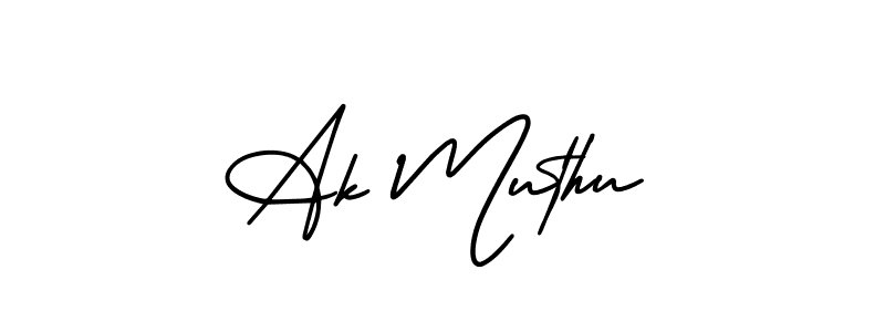 Make a beautiful signature design for name Ak Muthu. With this signature (AmerikaSignatureDemo-Regular) style, you can create a handwritten signature for free. Ak Muthu signature style 3 images and pictures png