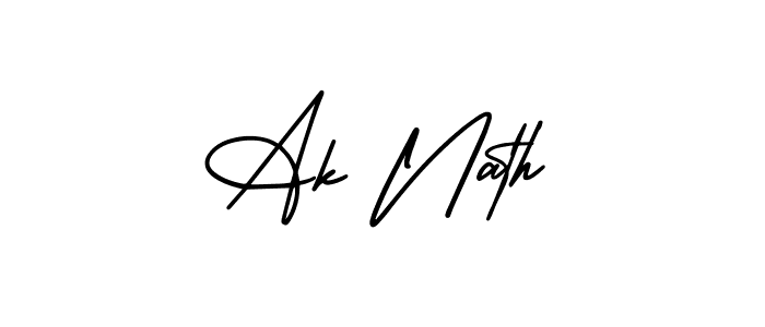Ak Nath stylish signature style. Best Handwritten Sign (AmerikaSignatureDemo-Regular) for my name. Handwritten Signature Collection Ideas for my name Ak Nath. Ak Nath signature style 3 images and pictures png