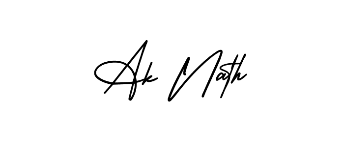 Design your own signature with our free online signature maker. With this signature software, you can create a handwritten (AmerikaSignatureDemo-Regular) signature for name Ak Nath. Ak Nath signature style 3 images and pictures png