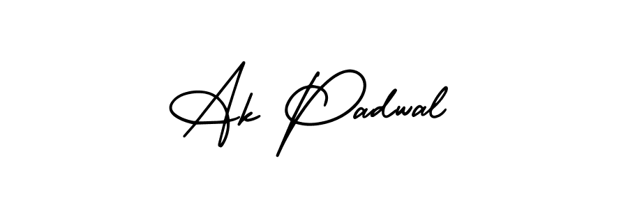 The best way (AmerikaSignatureDemo-Regular) to make a short signature is to pick only two or three words in your name. The name Ak Padwal include a total of six letters. For converting this name. Ak Padwal signature style 3 images and pictures png