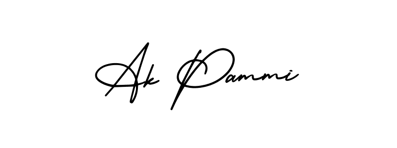 AmerikaSignatureDemo-Regular is a professional signature style that is perfect for those who want to add a touch of class to their signature. It is also a great choice for those who want to make their signature more unique. Get Ak Pammi name to fancy signature for free. Ak Pammi signature style 3 images and pictures png