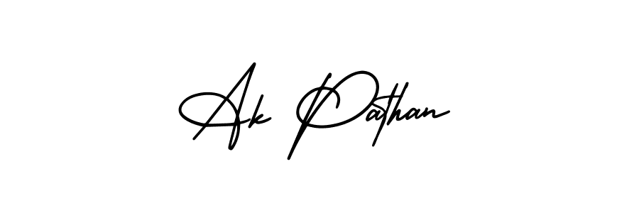 You can use this online signature creator to create a handwritten signature for the name Ak Pathan. This is the best online autograph maker. Ak Pathan signature style 3 images and pictures png