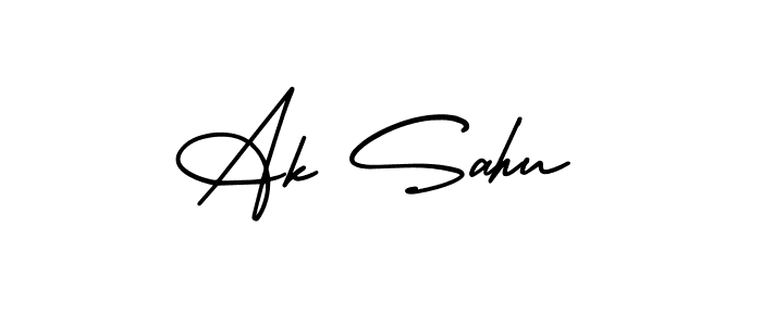 Also You can easily find your signature by using the search form. We will create Ak Sahu name handwritten signature images for you free of cost using AmerikaSignatureDemo-Regular sign style. Ak Sahu signature style 3 images and pictures png