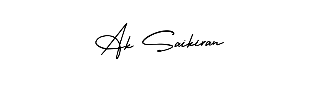 It looks lik you need a new signature style for name Ak Saikiran. Design unique handwritten (AmerikaSignatureDemo-Regular) signature with our free signature maker in just a few clicks. Ak Saikiran signature style 3 images and pictures png