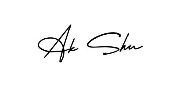 Make a beautiful signature design for name Ak Shu. With this signature (AmerikaSignatureDemo-Regular) style, you can create a handwritten signature for free. Ak Shu signature style 3 images and pictures png