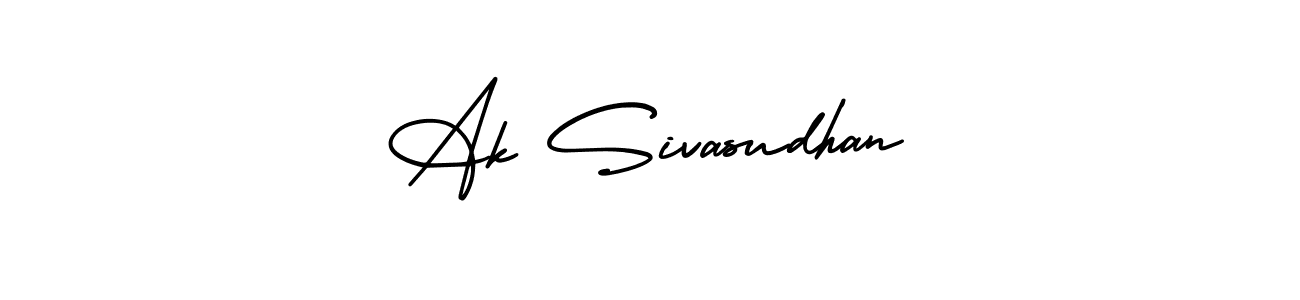 You can use this online signature creator to create a handwritten signature for the name Ak Sivasudhan. This is the best online autograph maker. Ak Sivasudhan signature style 3 images and pictures png