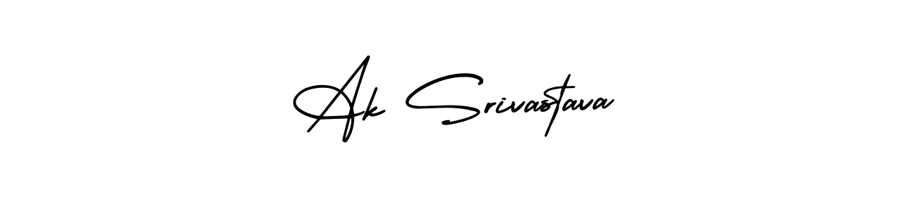 This is the best signature style for the Ak Srivastava name. Also you like these signature font (AmerikaSignatureDemo-Regular). Mix name signature. Ak Srivastava signature style 3 images and pictures png