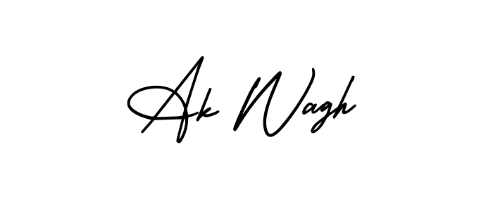 Create a beautiful signature design for name Ak Wagh. With this signature (AmerikaSignatureDemo-Regular) fonts, you can make a handwritten signature for free. Ak Wagh signature style 3 images and pictures png