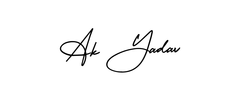 Make a beautiful signature design for name Ak Yadav. With this signature (AmerikaSignatureDemo-Regular) style, you can create a handwritten signature for free. Ak Yadav signature style 3 images and pictures png