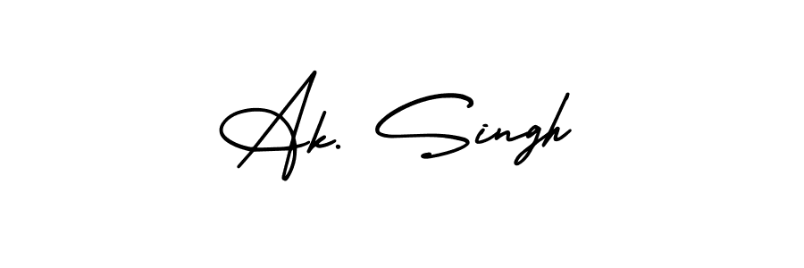 Make a beautiful signature design for name Ak. Singh. With this signature (AmerikaSignatureDemo-Regular) style, you can create a handwritten signature for free. Ak. Singh signature style 3 images and pictures png