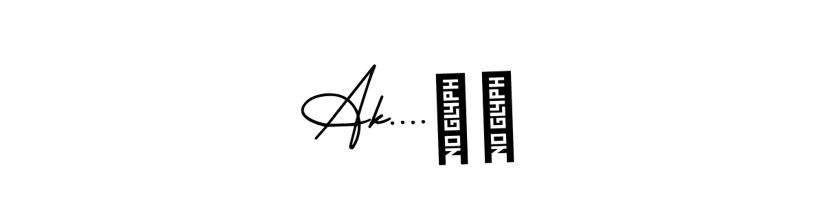 How to make Ak....❤️ name signature. Use AmerikaSignatureDemo-Regular style for creating short signs online. This is the latest handwritten sign. Ak....❤️ signature style 3 images and pictures png