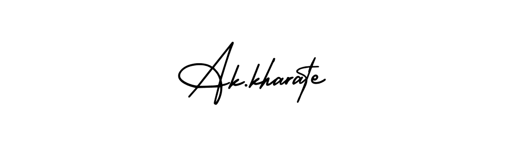 How to Draw Ak.kharate signature style? AmerikaSignatureDemo-Regular is a latest design signature styles for name Ak.kharate. Ak.kharate signature style 3 images and pictures png