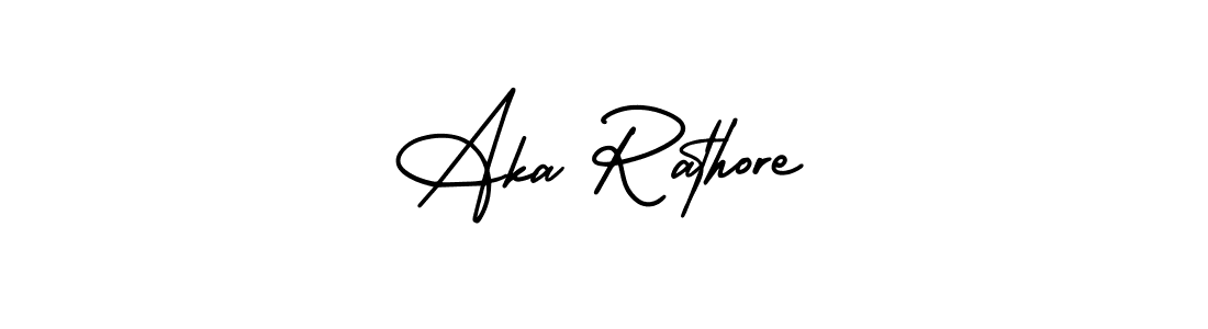 How to make Aka Rathore signature? AmerikaSignatureDemo-Regular is a professional autograph style. Create handwritten signature for Aka Rathore name. Aka Rathore signature style 3 images and pictures png