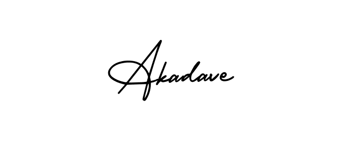 The best way (AmerikaSignatureDemo-Regular) to make a short signature is to pick only two or three words in your name. The name Akadave include a total of six letters. For converting this name. Akadave signature style 3 images and pictures png