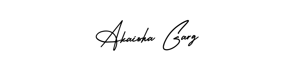 How to make Akaisha Garg name signature. Use AmerikaSignatureDemo-Regular style for creating short signs online. This is the latest handwritten sign. Akaisha Garg signature style 3 images and pictures png