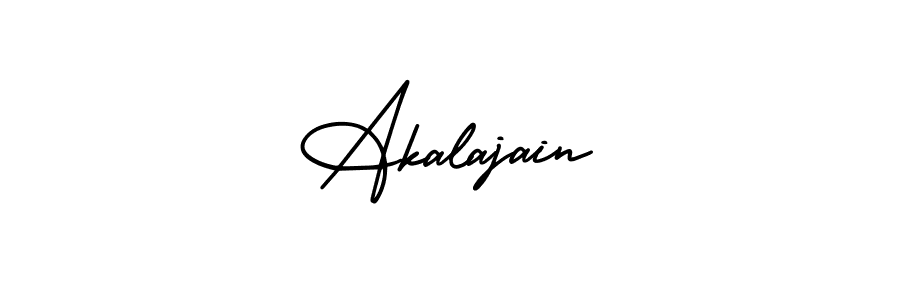 How to make Akalajain signature? AmerikaSignatureDemo-Regular is a professional autograph style. Create handwritten signature for Akalajain name. Akalajain signature style 3 images and pictures png