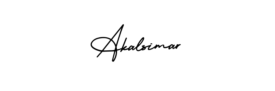 The best way (AmerikaSignatureDemo-Regular) to make a short signature is to pick only two or three words in your name. The name Akalsimar include a total of six letters. For converting this name. Akalsimar signature style 3 images and pictures png