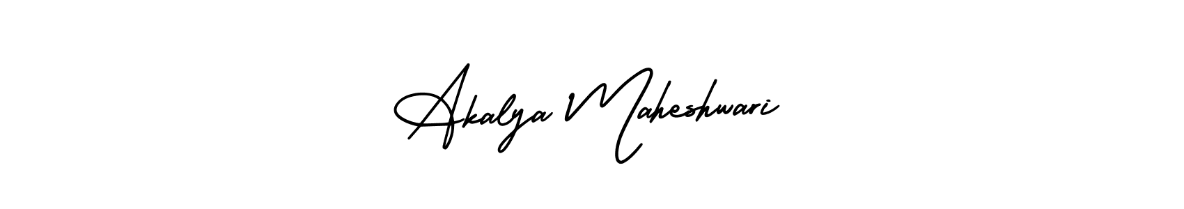 Similarly AmerikaSignatureDemo-Regular is the best handwritten signature design. Signature creator online .You can use it as an online autograph creator for name Akalya Maheshwari. Akalya Maheshwari signature style 3 images and pictures png