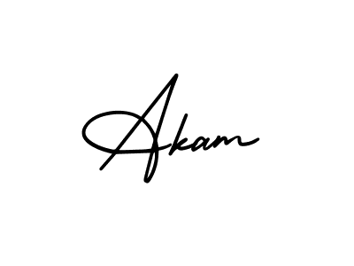 Similarly AmerikaSignatureDemo-Regular is the best handwritten signature design. Signature creator online .You can use it as an online autograph creator for name Akam. Akam signature style 3 images and pictures png