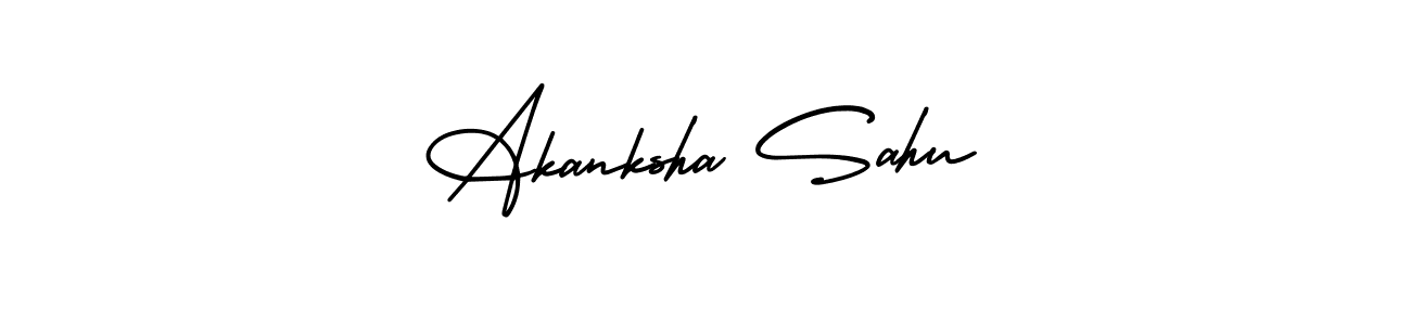 You should practise on your own different ways (AmerikaSignatureDemo-Regular) to write your name (Akanksha Sahu) in signature. don't let someone else do it for you. Akanksha Sahu signature style 3 images and pictures png