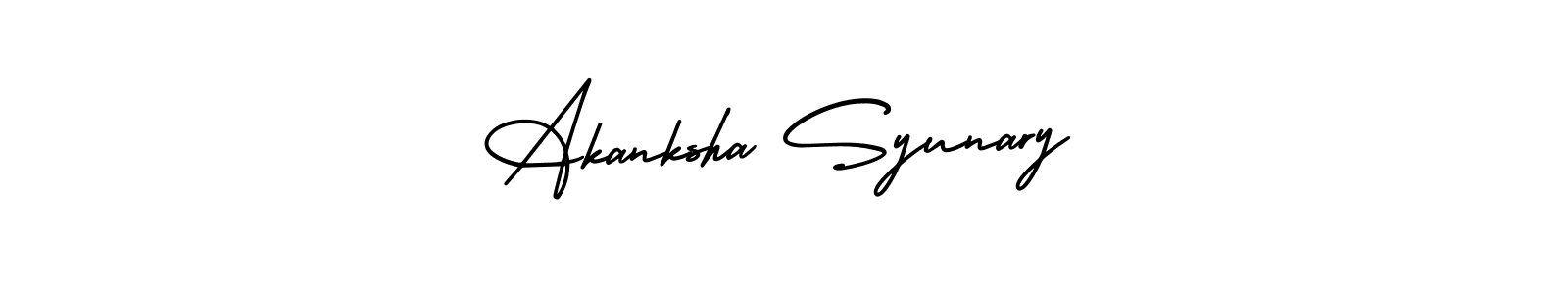 How to make Akanksha Syunary signature? AmerikaSignatureDemo-Regular is a professional autograph style. Create handwritten signature for Akanksha Syunary name. Akanksha Syunary signature style 3 images and pictures png
