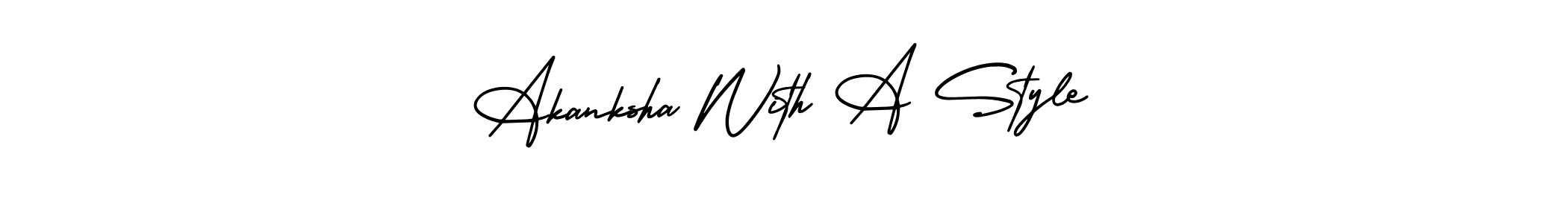 Similarly AmerikaSignatureDemo-Regular is the best handwritten signature design. Signature creator online .You can use it as an online autograph creator for name Akanksha With A Style. Akanksha With A Style signature style 3 images and pictures png