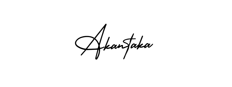 Design your own signature with our free online signature maker. With this signature software, you can create a handwritten (AmerikaSignatureDemo-Regular) signature for name Akantaka. Akantaka signature style 3 images and pictures png