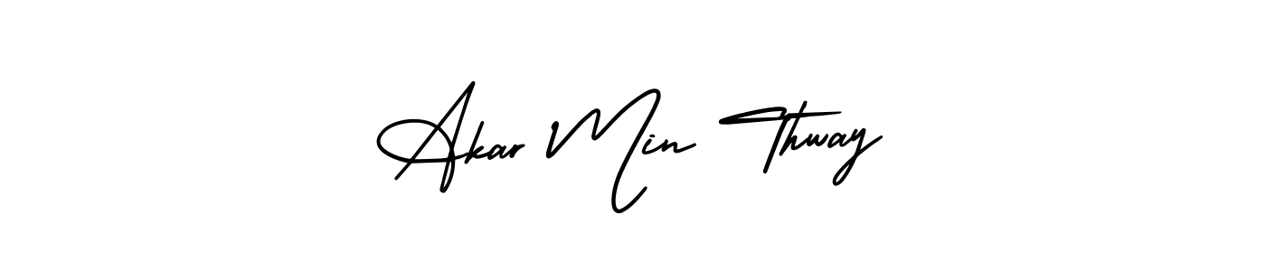 Check out images of Autograph of Akar Min Thway name. Actor Akar Min Thway Signature Style. AmerikaSignatureDemo-Regular is a professional sign style online. Akar Min Thway signature style 3 images and pictures png