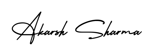 You should practise on your own different ways (AmerikaSignatureDemo-Regular) to write your name (Akarsh Sharma) in signature. Don't let someone else do it for you. Akarsh Sharma signature style 3 images and pictures png