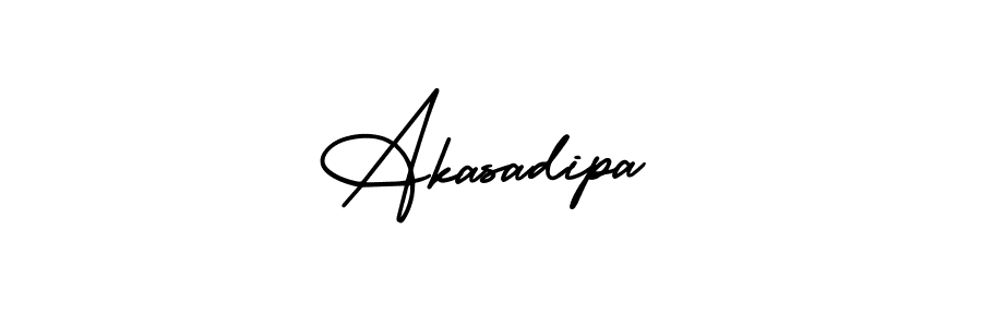 The best way (AmerikaSignatureDemo-Regular) to make a short signature is to pick only two or three words in your name. The name Akasadipa include a total of six letters. For converting this name. Akasadipa signature style 3 images and pictures png