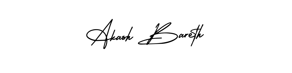 Make a beautiful signature design for name Akash Bareth. Use this online signature maker to create a handwritten signature for free. Akash Bareth signature style 3 images and pictures png