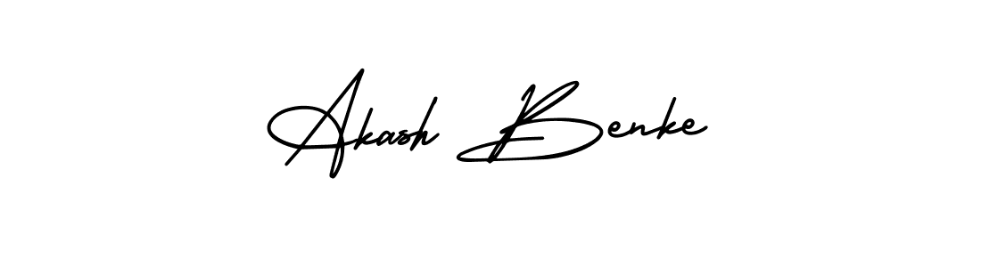 How to make Akash Benke name signature. Use AmerikaSignatureDemo-Regular style for creating short signs online. This is the latest handwritten sign. Akash Benke signature style 3 images and pictures png